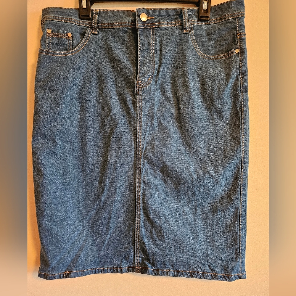 Falmer Heritage Denim Pencil Skirt XXXL